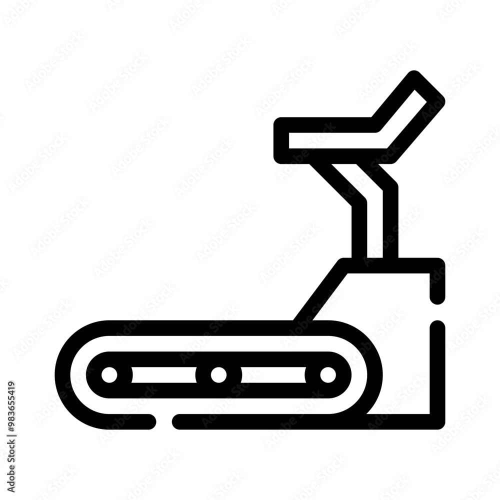 treadmill line icon treadmill line icon