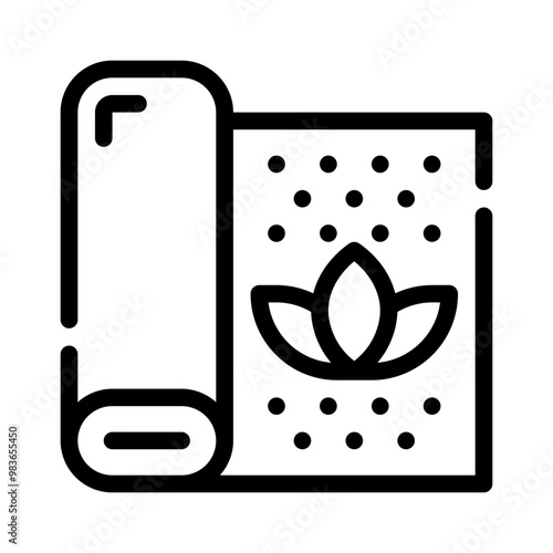yoga line icon