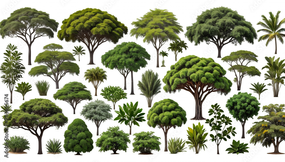 bushes trees background transparent various african baobab africa botany brushwood bush flora foliage form growth herbage leaf outline plant profile scrub shrub silhouette timber tree underbrush