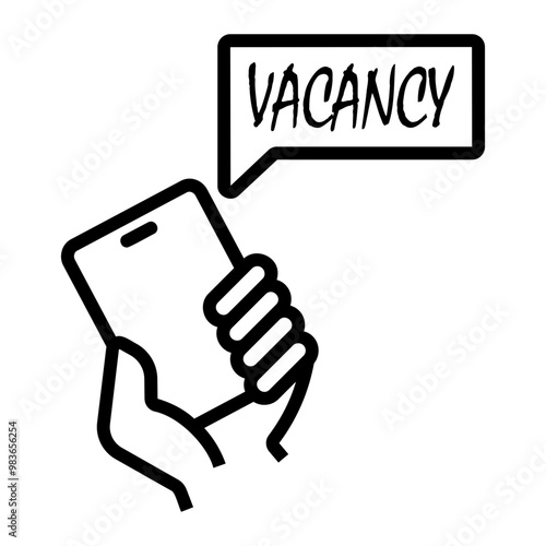 vacancy Line Icon