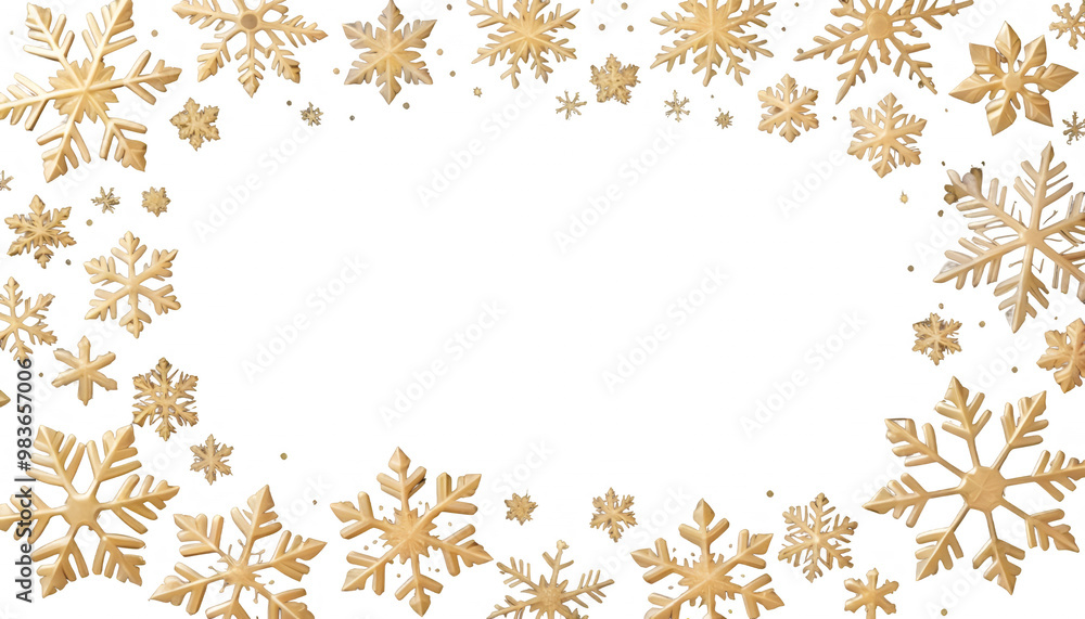 gold background transparent border snowflakes sparkly frame vector snow snowflake vintage pattern decoration design christmas card holiday art paper ornament nature brown wedding flower old scattered