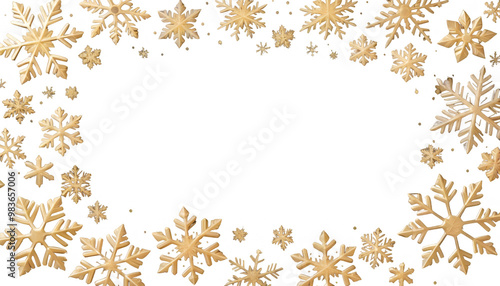 Obraz na płótnie gold background transparent border snowflakes sparkly frame vector snow snowflake vintage pattern decoration design christmas card holiday art paper ornament nature brown wedding flower old scattered w salonie