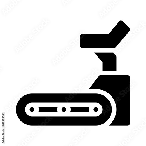 treadmill glyph icon