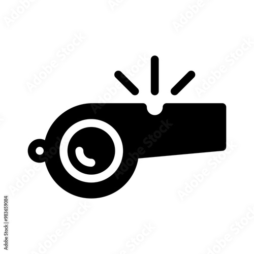 whistle glyph icon