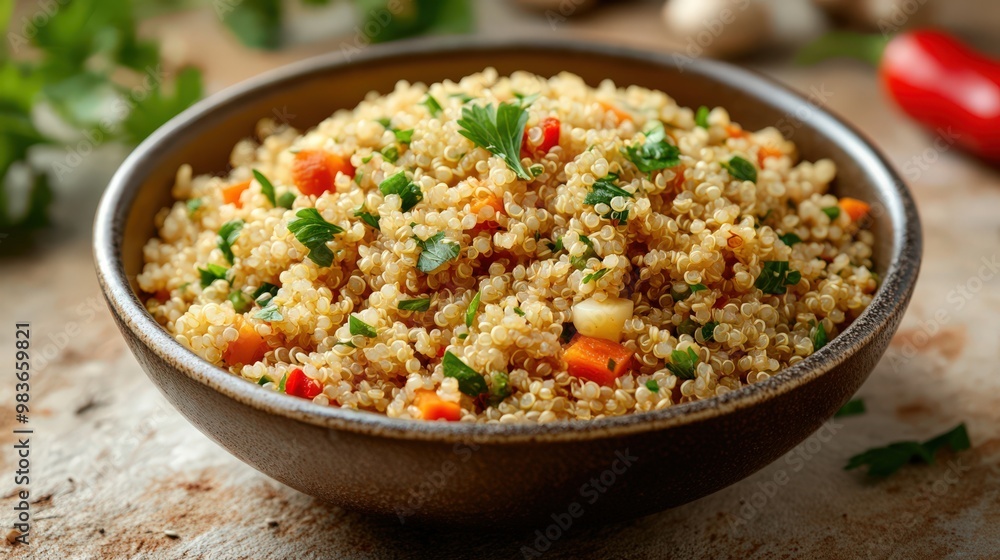 Healthy Quinoa Salad with Fresh Vegetables Healthy Quinoa Salad with Fresh Vegetables