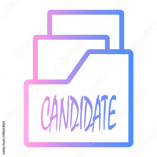 candidates Line Gradient Icon