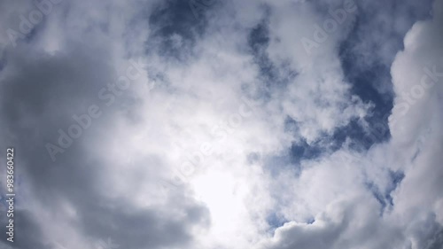 青空と白い雲 タイムラプス