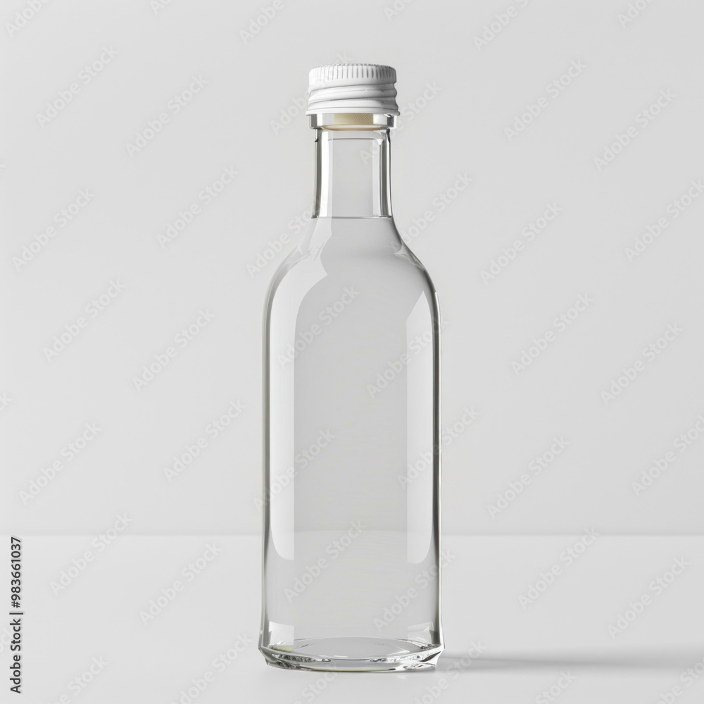 Fototapeta premium packaging mockup, glass bottle for advertisement