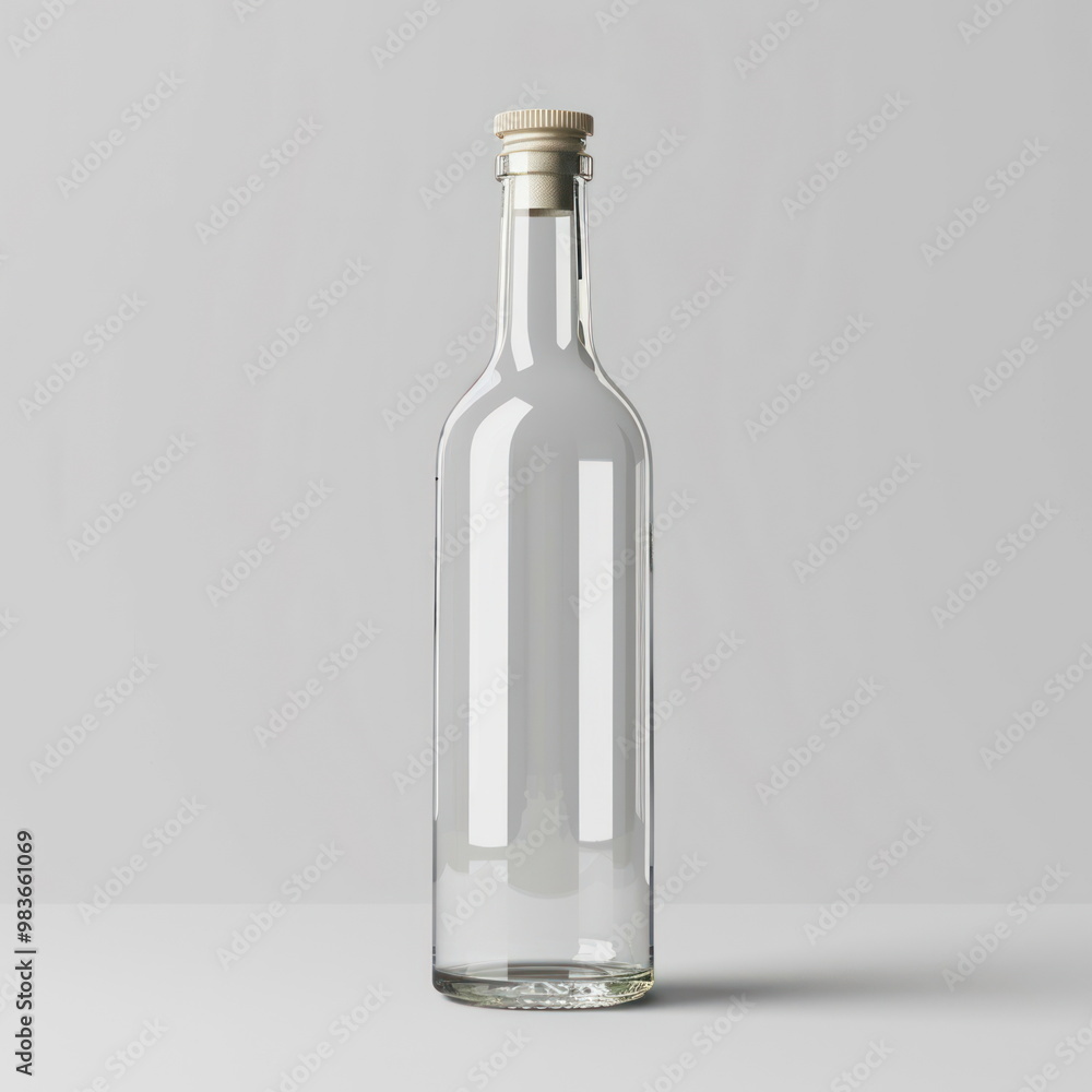 Fototapeta premium packaging mockup, glass bottle for advertisement