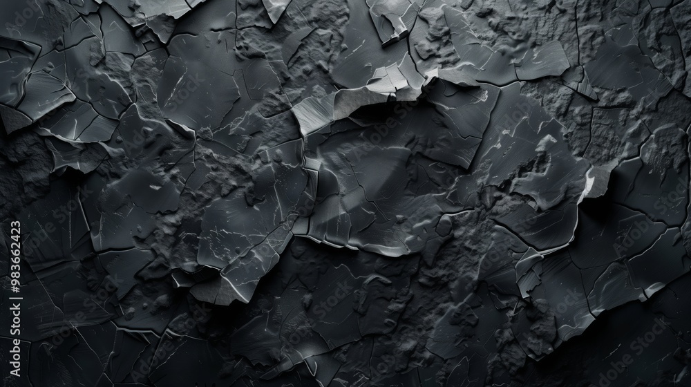 Abstract Dark Textured Surface Illustration with Layers of Fractured Rocks, Ideal for Backgrounds and Design Projects. Abstract Dark Textured Surface Illustration with Layers of Fractured Rocks, Ideal for Backgrounds and Design Projects.