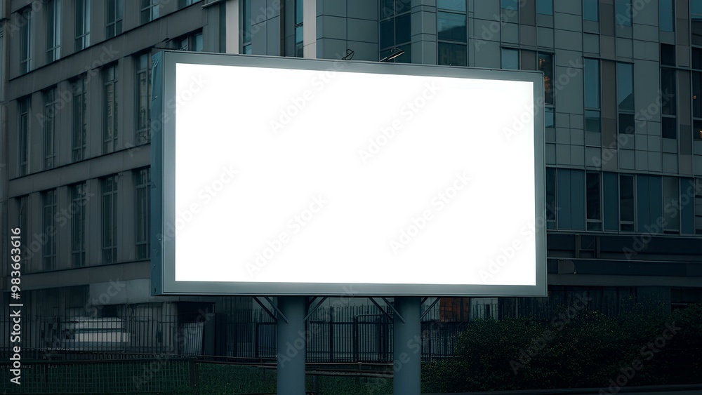 屋外広告ポスター用の空白の看板|Billboard blank for outdoor advertising poster. 屋外広告ポスター用の空白の看板|Billboard blank for outdoor advertising poster.