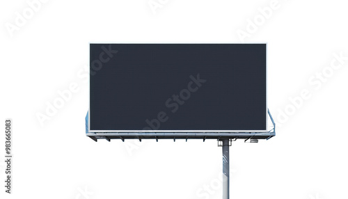 billboard rendering bluesky blank 3d background space mockup white signs sky advertising advertisement empty board banner blue marketing commercial business advertise message poster street bill photo