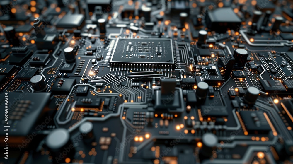 Closeup of a Circuit Board Closeup of a Circuit Board