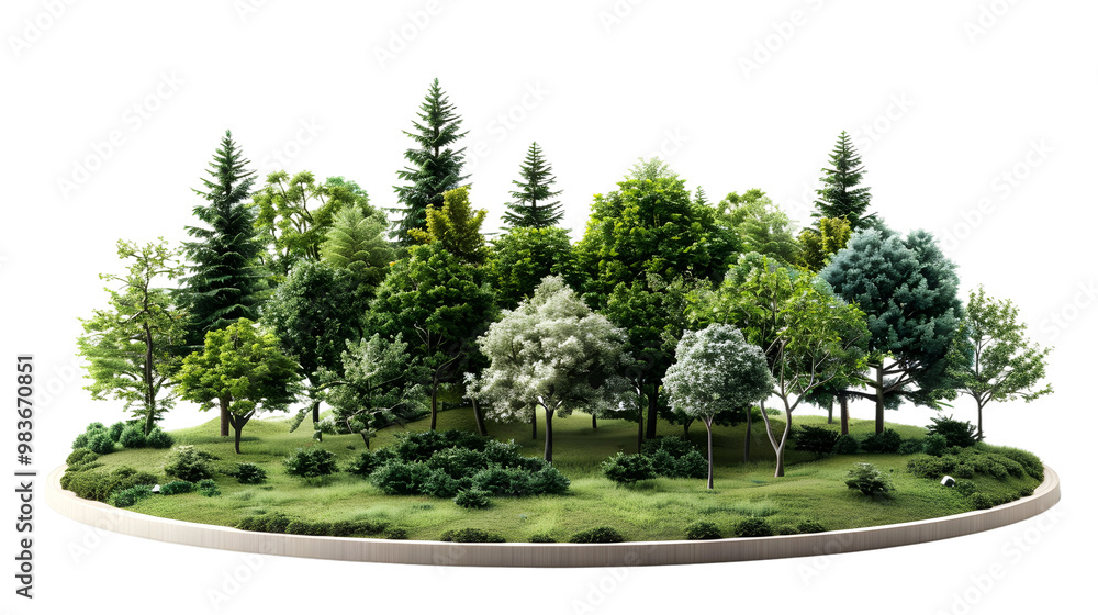 Lush Green Forest Trees Cut Out Composition Design - Nature Inspiration Concept , Transparent Background Lush Green Forest Trees Cut Out Composition Design - Nature Inspiration Concept , Transparent Background
