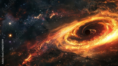 Black Hole in a Galaxy