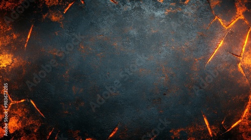 Wallpaper Mural Dark Glowing Background Texture With Red Hot Cracks Torontodigital.ca