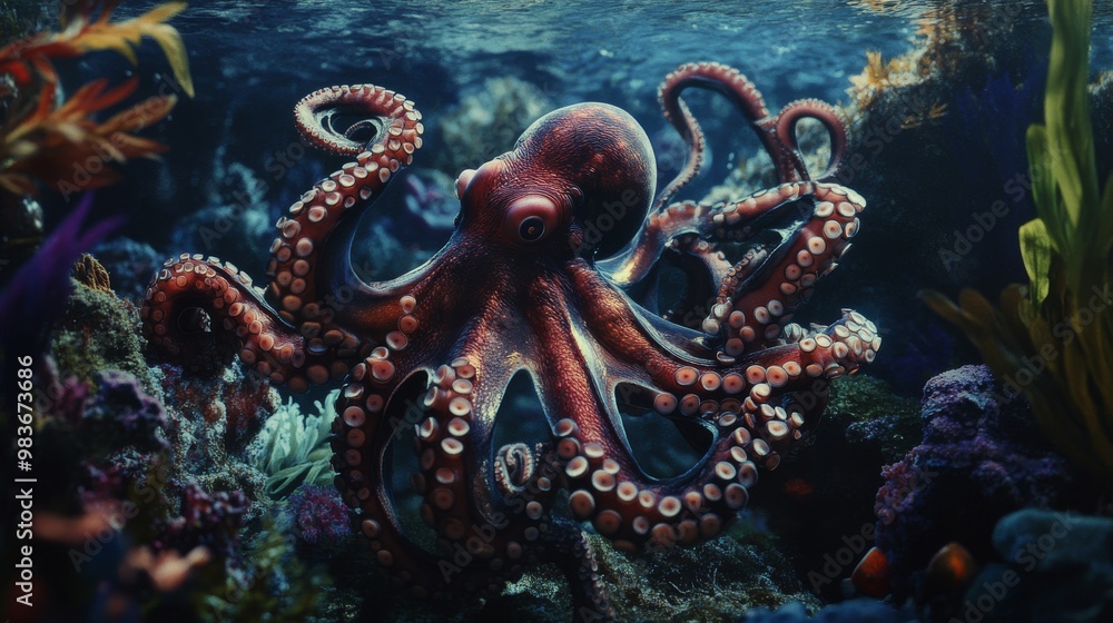 Celebrate Octopus Day by diving into the mysterious underwater world, where the intelligent and enigmatic octopus reigns as a master of camouflage and survival Celebrate Octopus Day by diving into the mysterious underwater world, where the intelligent and enigmatic octopus reigns as a master of camouflage and survival