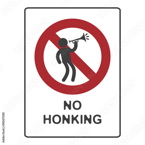 No honking allowed, flat logo