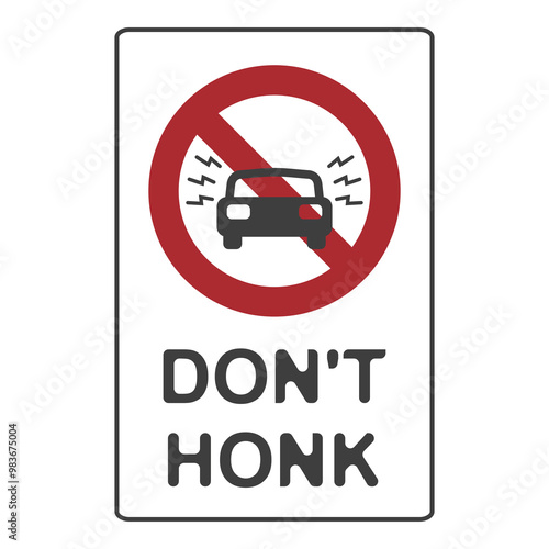 No honking allowed, flat logo