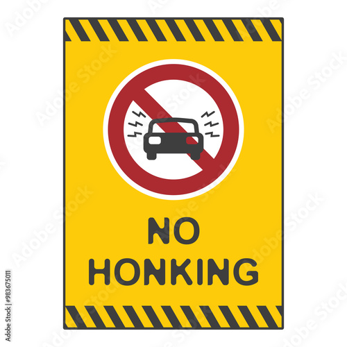 No honking allowed, flat logo