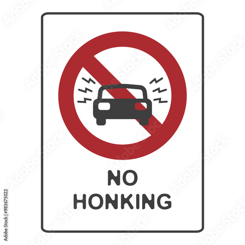 No honking allowed, flat logo