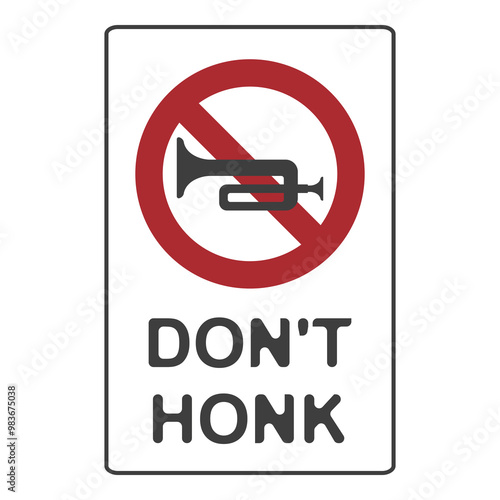 No honking allowed, flat logo