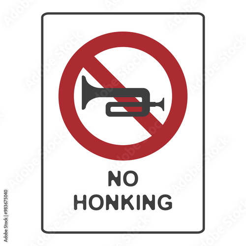 No honking allowed, flat logo