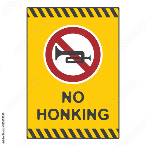 No honking allowed, flat logo