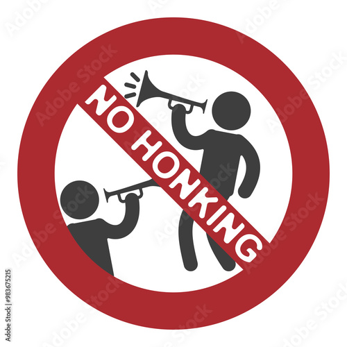 No honking allowed, flat logo