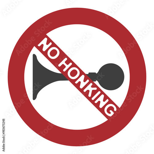 No honking allowed, flat logo