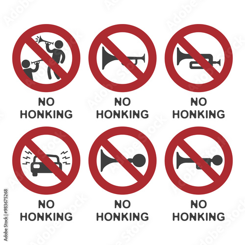 No honking allowed, flat logo