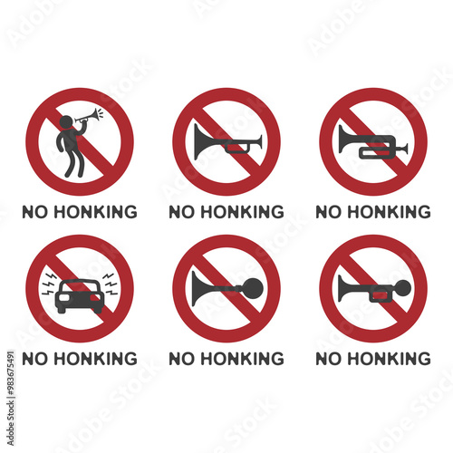 No honking allowed, flat logo