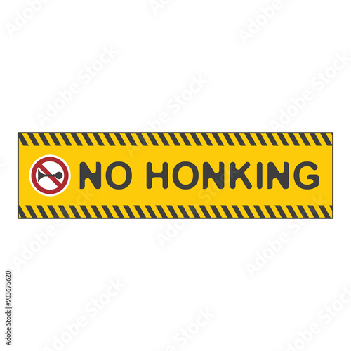 No honking allowed, flat logo