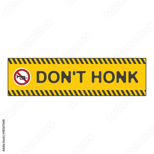 No honking allowed, flat logo