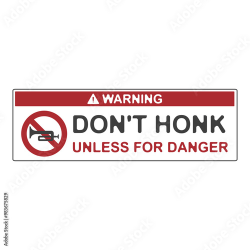 No honking allowed, flat logo
