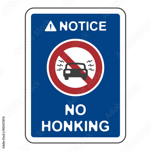 No honking allowed, flat logo