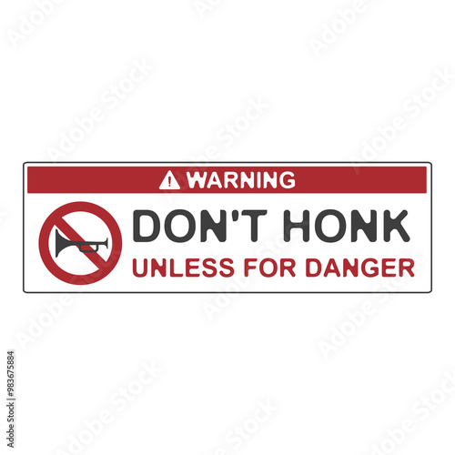 No honking allowed, flat logo