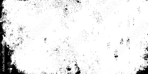 Black and white grunge urban texture vector with copy space., Abstract illustration surface dust and rough dirty wall background with empty template. Distress