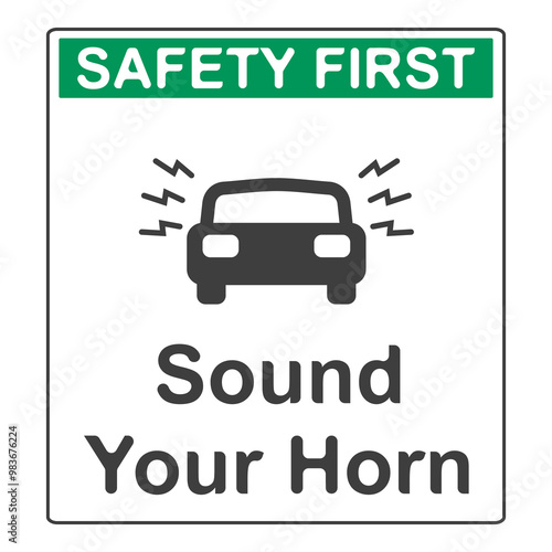 No honking allowed, flat logo