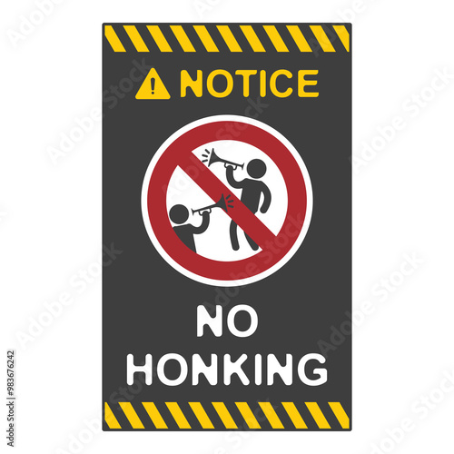 No honking allowed, flat logo