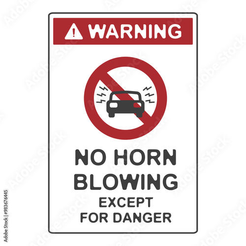 No honking allowed, flat logo
