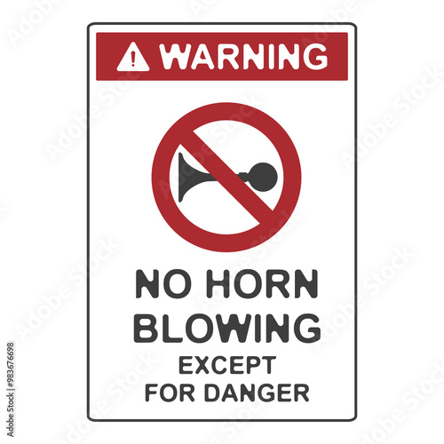 No honking allowed, flat logo