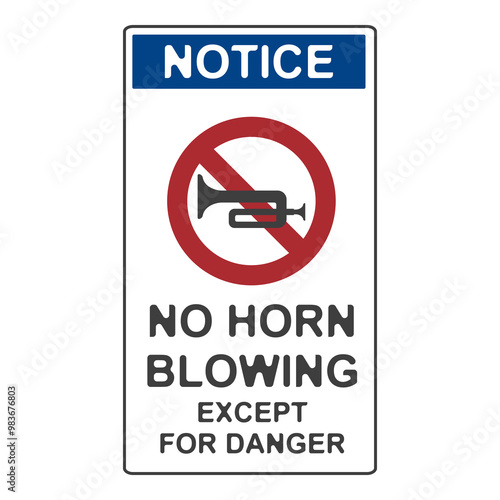 No honking allowed, flat logo