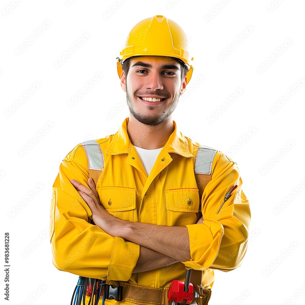 portrait of a person of male technician portrait of a person of male technician