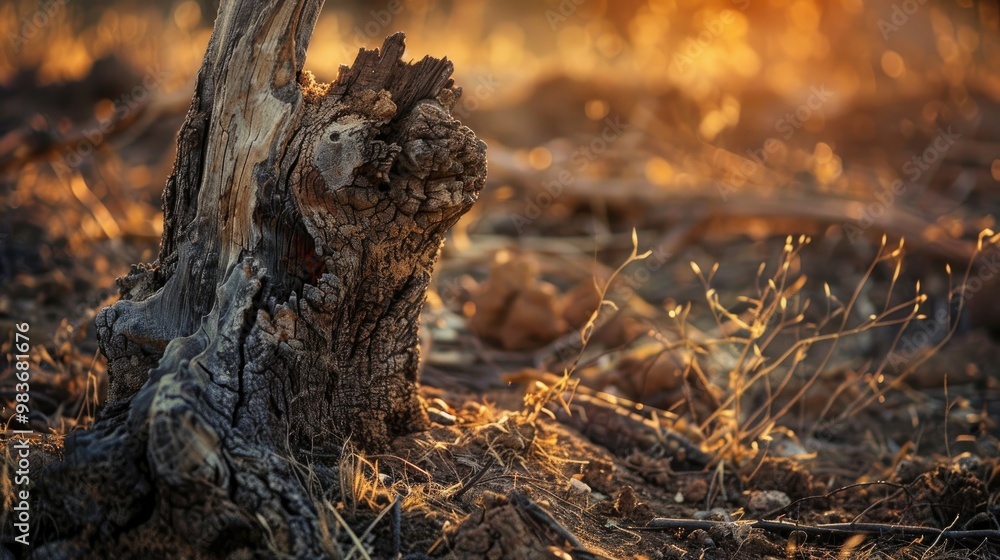 Dried soil and aged tree bark Dried soil and aged tree bark