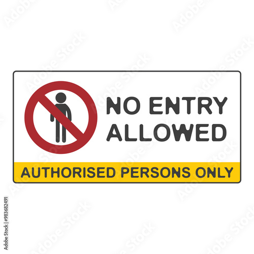 No entry allowed, flat logo