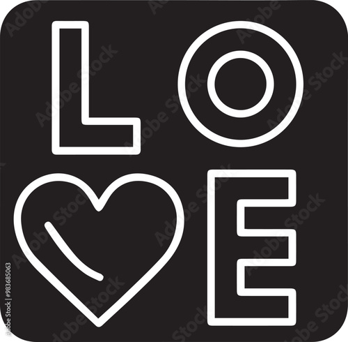 Love icon symbol vector image illustration 