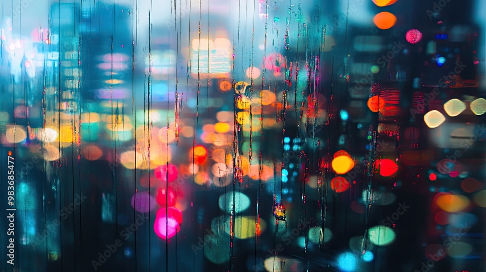 Fototapeta premium Abstract patterns in city lights