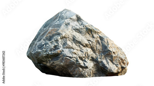 Geometric Abstract Heavy Rock Stone Graphic Element - 3D Render Cutout PNG Focus , Transparent Background