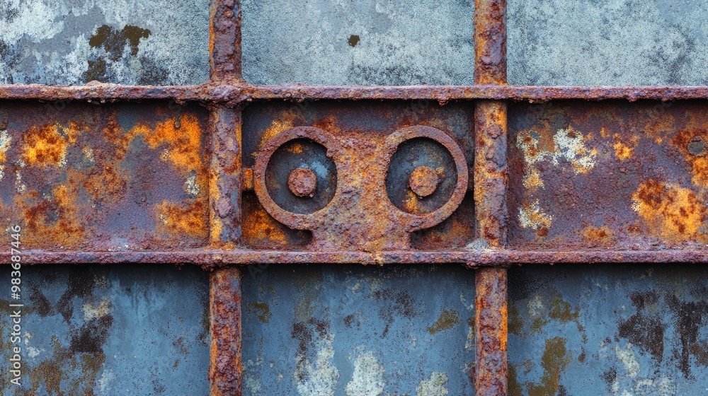 Abstract textures created by metal railings Abstract textures created by metal railings